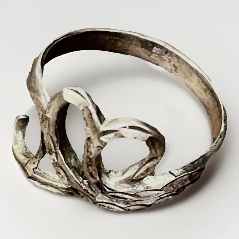 VTG Cheryl Wadsworth Hopi Sterling Silver Ring Handmade Native American Sz 8.5